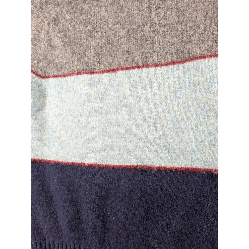 Vtg 80s Shetland Wool sweater men's medium Robert Bruce heritage colorblock blue - Picture 7 of 7